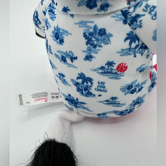 Chick-fil-A Summer 2025 Plush Cow Doll Toy Blue Tropical Island Shirt Cabana 7" - Picture 7 of 8